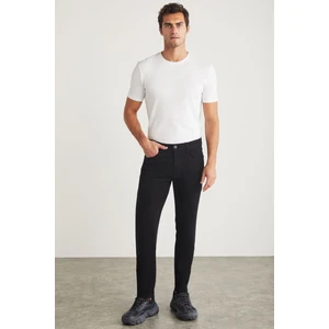 Antonıa Erkek Tappared Fit Boru Paça Kalın Dokulu Esnek Yapılı Magic Denim Kot Siyah Jeans