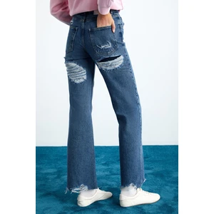 Cochem Kadın % 100 Pamuk Iç Göstermeyen Astarlı Mavi Jeans