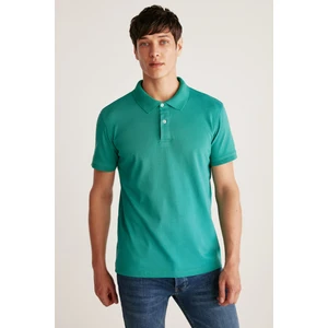 Chrıs Erkek Regular Kalıp %100 Pamuk Yeşil Polo Yaka T-shirt