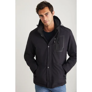 Bernard Erkek Gore-tex Su Itici Kumaş Içi Kürklü Relaxed Kapüşonlu Fermuarlı Antrasit Mont