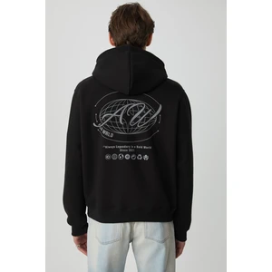 LEGANDARY Erkek Yumuşacık Siyah Sweatshirt