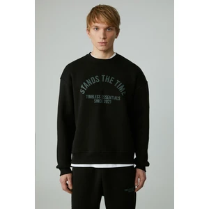 Norton Erkek Yuvarlak Yaka 3 Iplik Siyah Sweatshirt