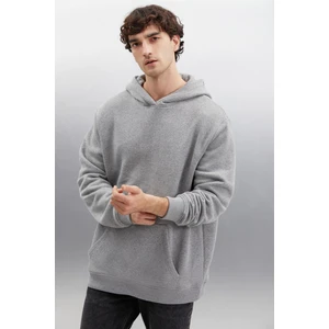 Draco Erkek Yumuşacık Kumaşlı Oversize Kapüşonlu Grimelanj Sweatshirt