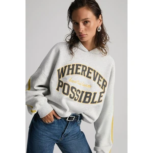 Possıbılıty Kadın Baskılı Kapüşonlu Grimelanj Sweatshirt