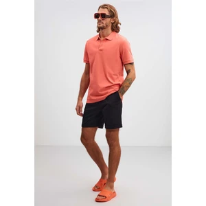 Morgan Erkek Regular Kalıp %100 Pamuk Pembe Polo Yaka T-shirt