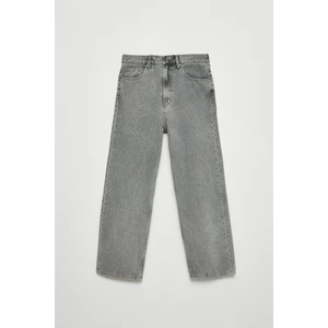 Mıkal Erkek Baggy Bol Paça Denim Gri Jeans