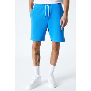 Uncertaın Erkek Comfort Fit Saks Mavi Şort & Bermuda