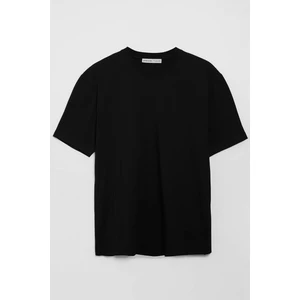 Solo Erkek Süprem %100 Organik Pamuklu Kalın Dokulu Comfort Fit Siyah T-shirt