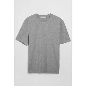Solo Erkek Süprem %100 Organik Pamuklu Kalın Dokulu Comfort Fit Grimelanj T-shirt