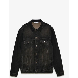 Jerıcho Erkek Rinse Denim Rahat Geniş Kesim %100 Pamuk Yüksek Kalite Kalın Dokulu Siyah Ceket