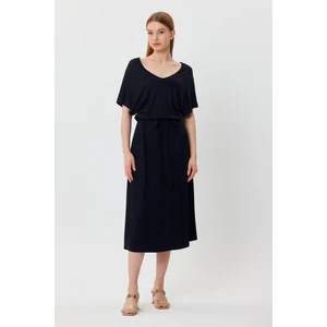 Alexander Gardi Kuşaklı V Yaka Elbise (B23-00239)