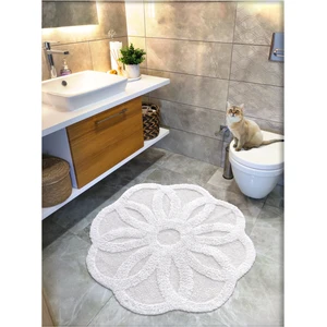 Cotton Crafty Pamuk Tafting Su Emici Banyo Paspası, Banyo Halısı Lotus  100 x 100  cm