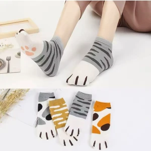 Çorap Kurdu 4'lü Sevimli Pati Temalı Patik Çorap Set