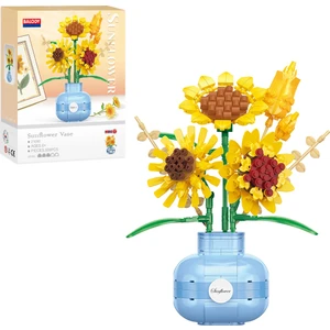 Vazolu Çiçekler Serisi – Ayçiçekleri (BL21090) – Mini Blok Yapı Oyuncakları Seti