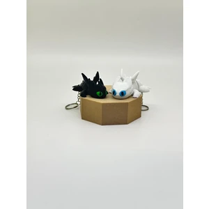 R&D Atölye Dişsiz (Toothless) Ejderha Çifti Anahtarlık - 5cmboy