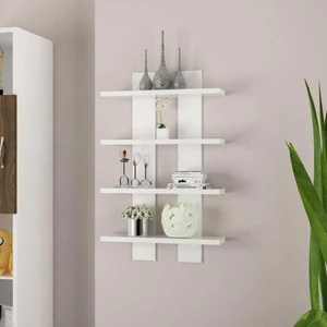 Modilayn NERGİS 4 Lü Duvar Rafı, Moderen Ahşap, baharatlık, çerçeve, Kitaplık