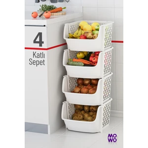 4 Katlı Patates & Soğanlık, Sebzelik, Meyvelik, Oyuncak Sepeti, Banyo Organizeri, Düzenleyici Sepet
