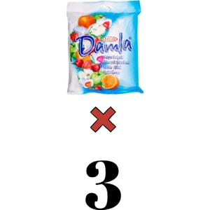Damla Meyve Dolgulu Yumuşak Şeker 350 gr x 3 Poşet