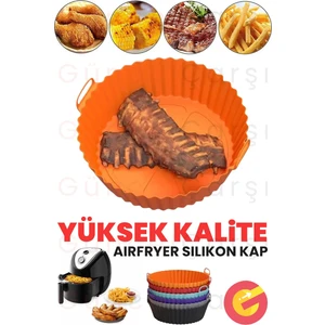Güncel Çarşı Yüksek Kallite Büyük Boy Xl Airfryer Silikon Pişirme Kabı Bpa Içermez Airfryer Silikon Pişirme Kağıdı, Yapışmaz Kolay Temizlenir, Air Fryer Kalıbı