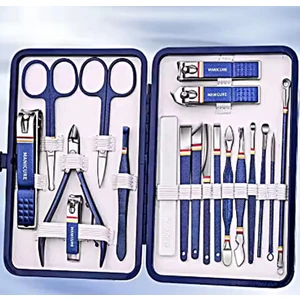 Çantalı Paslanmaz Çelik Manikür Pedikür Seti 19 Parça