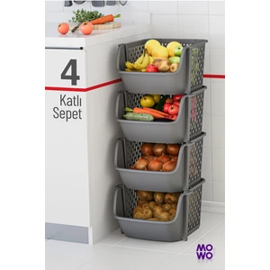 4 Katlı Patates & Soğanlık, Sebzelik, Meyvelik, Oyuncak Sepeti, Banyo Organizeri, Düzenleyici Sepet