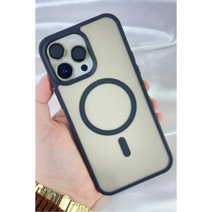iPhone 15 Pro Max - Yükseltilmiş Kamera Korumalı Buzlu Sararmaz Kablosuz Magsafe Özellikli Vio Kılıf