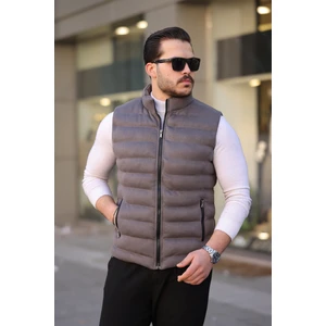 Mero Life Erkek Gri Nubuk Süet Şişme Yelek