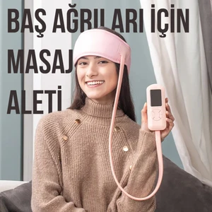 Başağrıları için Profesyonel Kafa Masaj Aleti – Elektrikli Şakak ve Başağrısı Masaj Cihazı Gri
