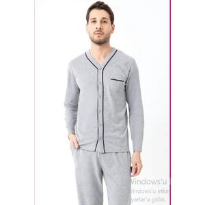 Erkek Boydan Düğmeli Pijama Takımı