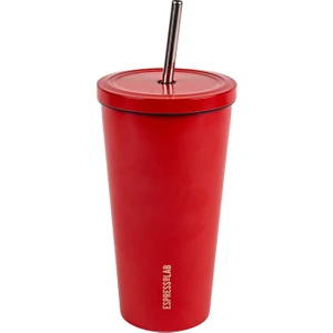 Paslanmaz Çelik Kırmızı Pipetli Mug Termos 500 ml No:80