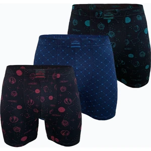 Erkek 3 lü Desenli Set 1 Premium Collection Modal Uzun Boxer 3M250