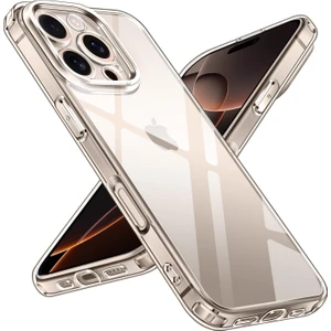 M.tk moveteck Apple iPhone 16 Pro Max Kılıf Kamera Çıkıntılı Korumalı Renksiz Yumuşak Şeffaf Silikon Kapak