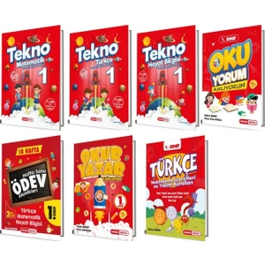 Kırmızı Beyaz Yayınlar (Sınıf: 1) 2.dönem Tüm Dersler 7'li Set