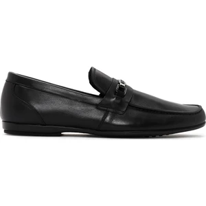 Erkek Siyah Deri Klasik Loafer 25SFD670018