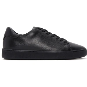 Erkek Siyah Bağcıklı Deri Sneaker 25SFD640118