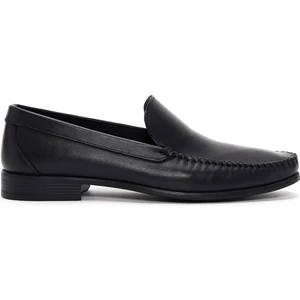 Erkek Siyah Deri Casual Loafer 25SFD754018