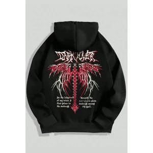 Uygun Tarz Dark Baskılı Oversize Sweatshirt