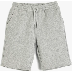 Beli Lastikli Bağlama Detaylı Cepli Şort