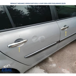 Ebal Oto Renault Megane 2 Krom Kapı Kolu 4 Kapı 2004-2010
