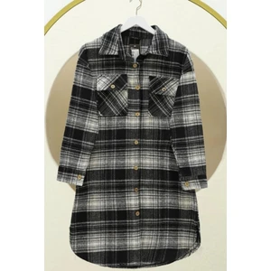 Mac Moda Çift Cepli Ekose Desen Oduncu Gömleği-Siyah