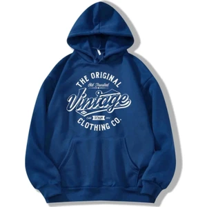 Uygun Tarz Vintage Baskılı Oversize Sweatshirt
