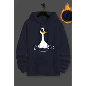 Uygun Tarz Duck Baskılı Oversize Sweatshirt