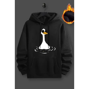 Uygun Tarz Duck Baskılı Oversize Sweatshirt