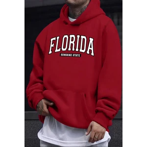 Uygun Tarz Florida Baskılı Oversize Sweatshirt