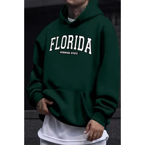 Uygun Tarz Florida Baskılı Oversize Sweatshirt