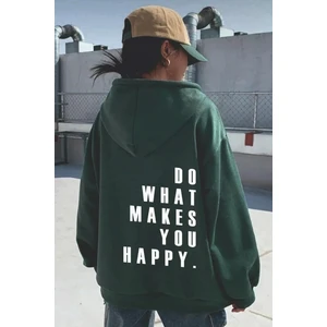 Uygun Tarz Do What Baskılı Oversize Sweatshirt
