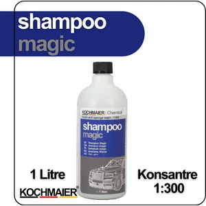 Shampoo Magic Oto Araç Cilalı Kostiksiz Ph Nötr Şampuan Kopüklü Konsantre 1:300 1 Litre