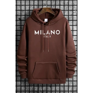 Uygun Tarz Milano Baskılı Oversize Sweatshirt