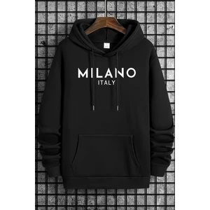 Uygun Tarz Milano Baskılı Oversize Sweatshirt