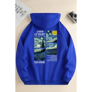Uygun Tarz Vangogh Baskılı Oversize Sweatshirt